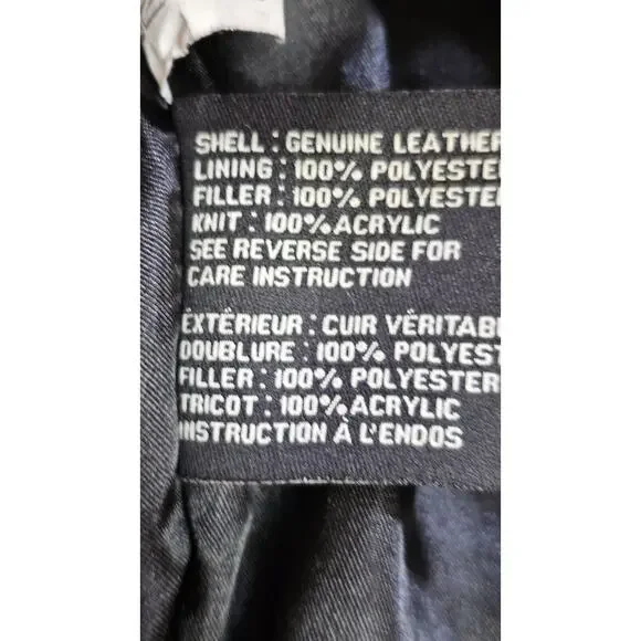 Rare Davoucci Leather Jacket Heavy Baggy Vintage Y2K Full Art Black Size XL